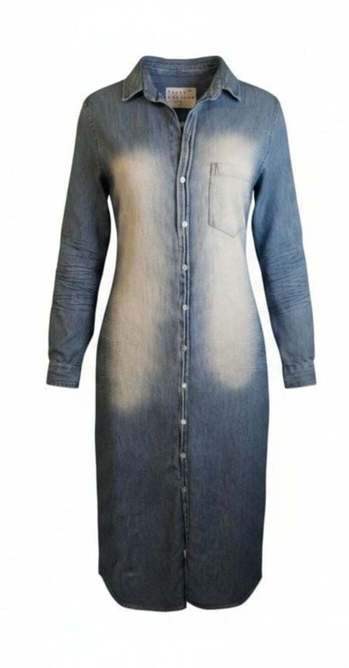 Frank & Eileen Rory Woven Long Dress in Distressed Vintage Wash